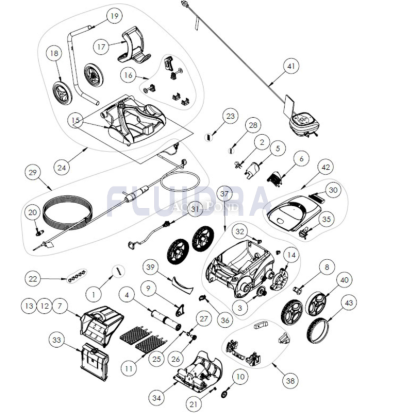 Nadomestni deli za robotski sesalnik Zodiac Polaris W 650 - koda izdelka: WR000340