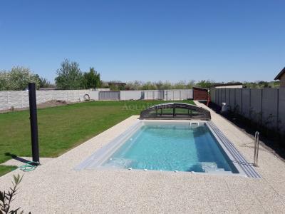 Prekrivanje IMPERIA NEO za bazen Compasspools Fun 80, notranja mera prekrivanja: 3,75 m x 8,0 m