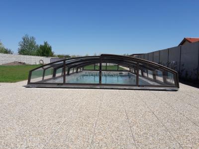 Prekrivanje IMPERIA NEO za bazen Compasspools Fun 80, notranja mera prekrivanja: 3,75 m x 8,0 m
