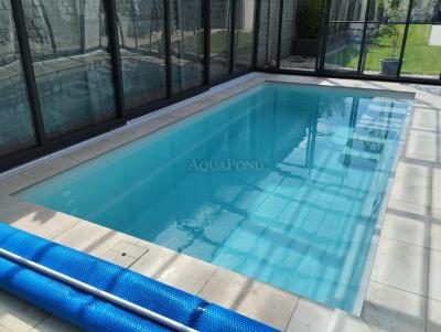 Prekrivna konstrukcija VISION za bazen Compasspools Classic 62, notranje mere prekrivala: 4 m x 7,16 m