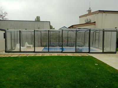 Prekrivna konstrukcija VISION za bazen Compasspools Classic 62, notranje mere prekrivala: 4 m x 7,16 m