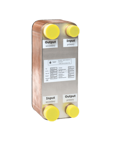 Ploščni toplotni izmenjevalnik D-PWT 75 kW / 55 °C, spajkan