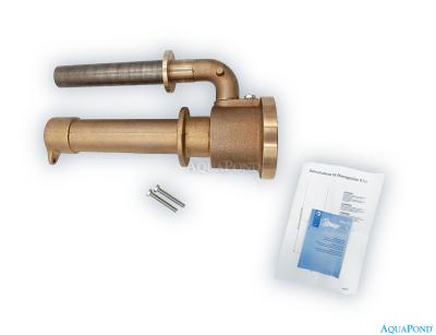Hugo Lahme prehod skozi steno 1½“ int. za hidromasažno šobo, bronz, globina 240 mm, priključek 1“ int. in ½“ int., za folijske in keramične bazene